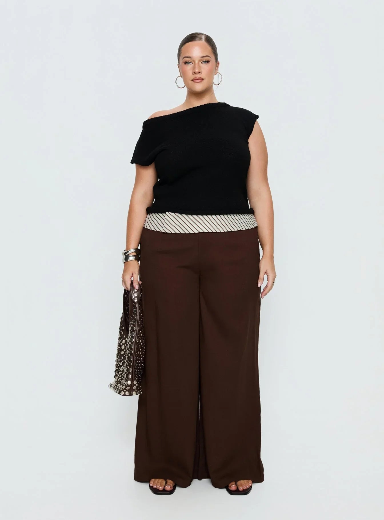 Ashfield Off Shoulder Top Black Curve
