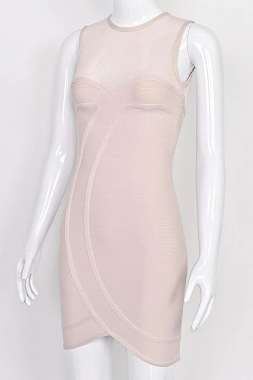 Aspen Bodycon Mini Dress Nude