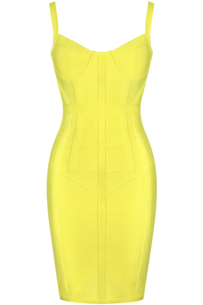Pip Bandage Corset Dress Sun Yellow Sale