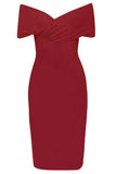 Bea Bandage Dress Red Wine