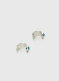 Endellion Hoop Earrings Silver Turqouise