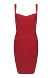 Heidi Bandage Mini Dress Red Wine