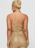 Anaheim Strapless Top Beige