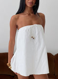 Isafelia Strapless Playsuit Off White