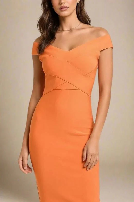 Ash Bandage Dress Apricot Orange
