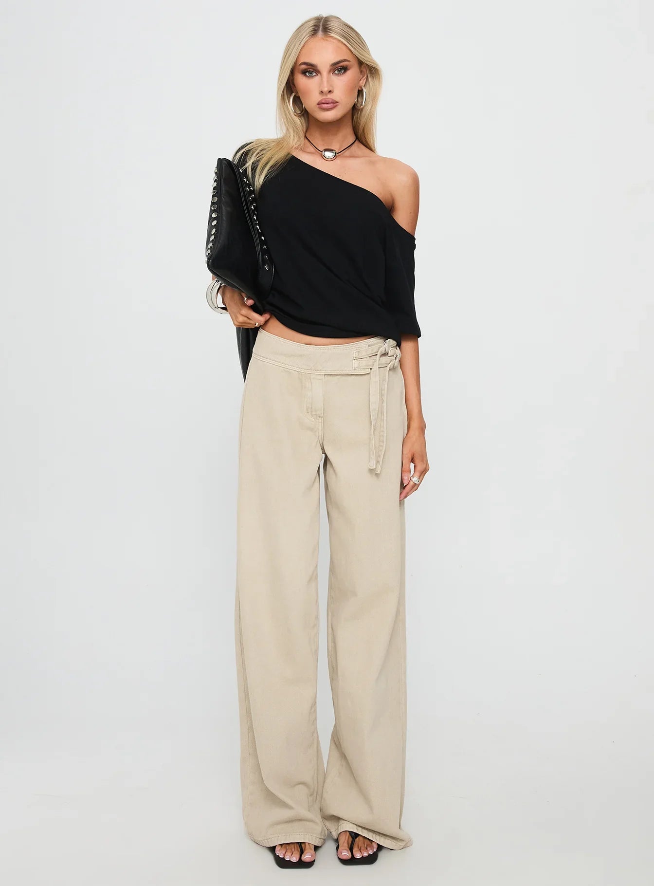 Boxie Mid Rise Wide Leg Jeans Washed Green