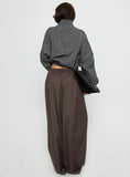 Bungala Oversized Relaxed Pants Brown Check