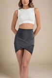 Jay High Waist Bandage Mini Skirt Classic Black