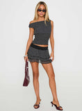 Ready To Party Frill Skort Black Polka Dot