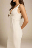 Tyra Bandage Midi Dress Cream