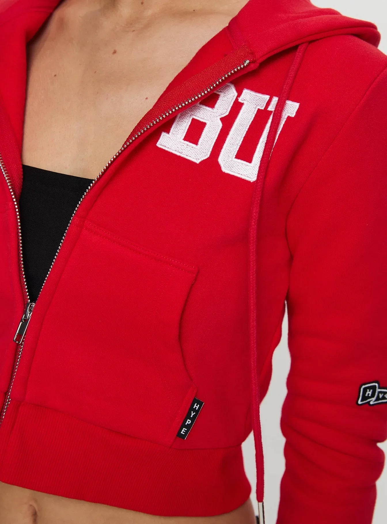 BU MIA Zip Sweater Red