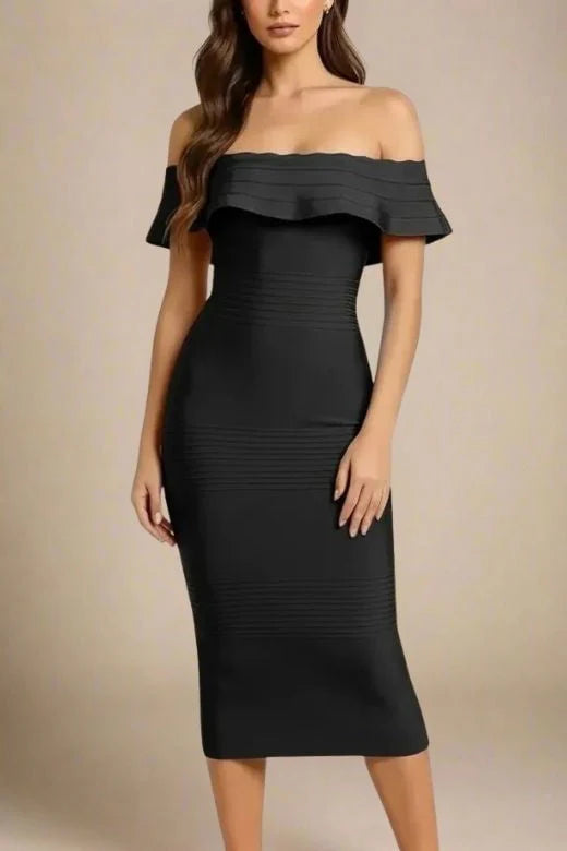 Billie Bandage Midi Dress Classic Black