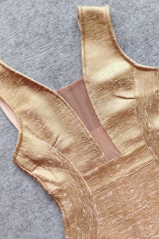 Tyler Bodycon Dress Gold
