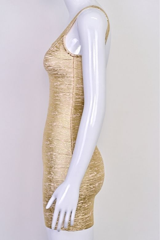 Cindy Bandage Mini Dress Silver