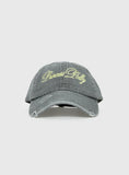 Off Duty Distressed Cap Grey Yellow