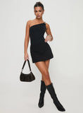 Talija One Shoulder Bodysuit Black Tall