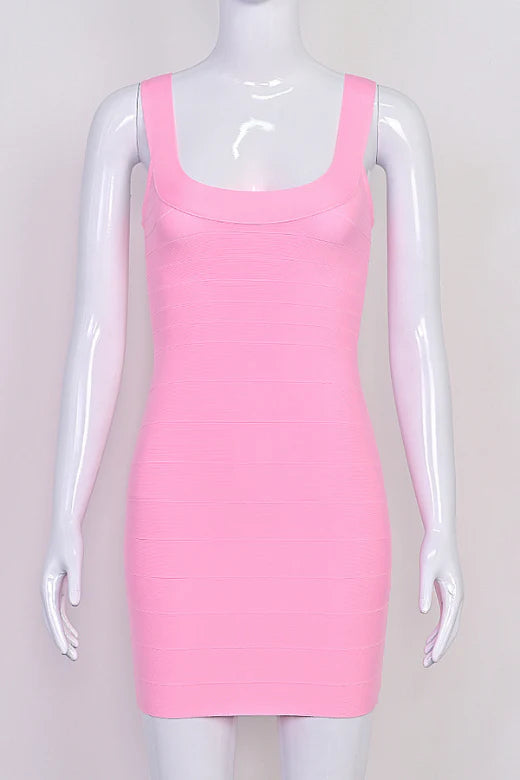 Cindy Bandage Mini Dress Blush Pink
