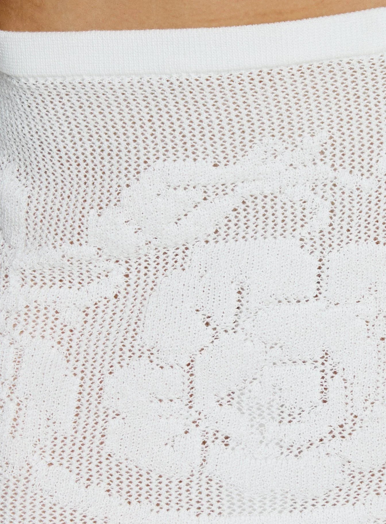 Roziana Crochet Mini Skirt White