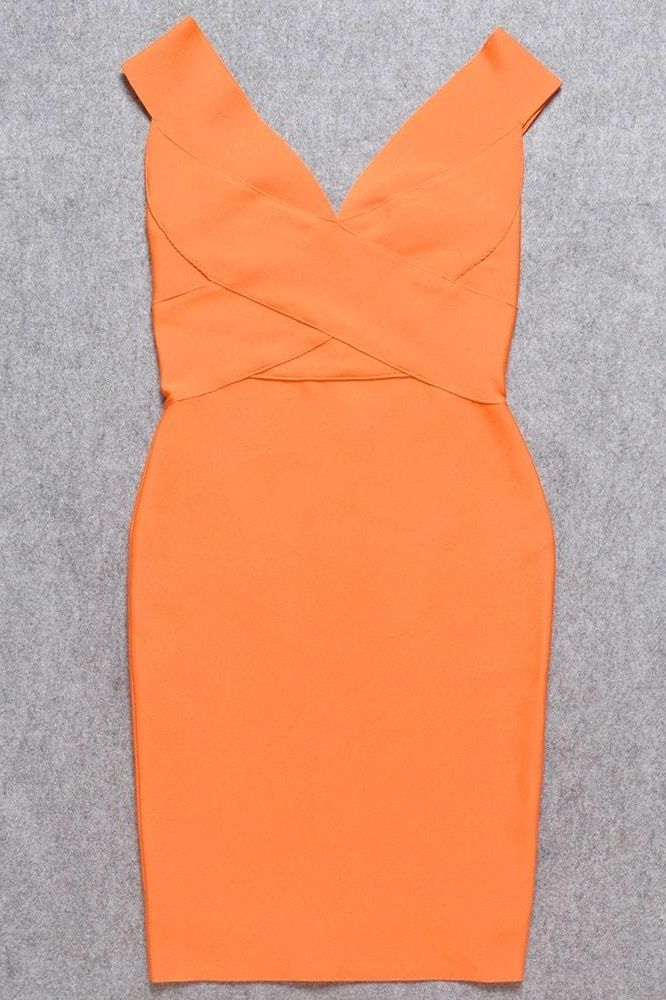 Ash Bandage Dress Apricot Orange Sale
