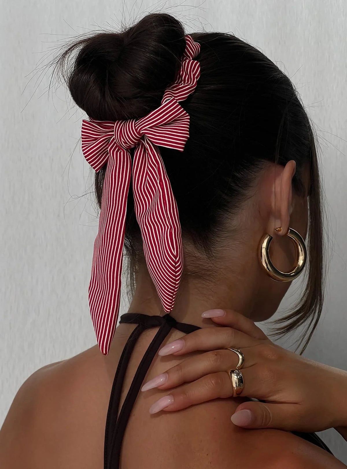 Adalynne Srunchie Pink Stripe