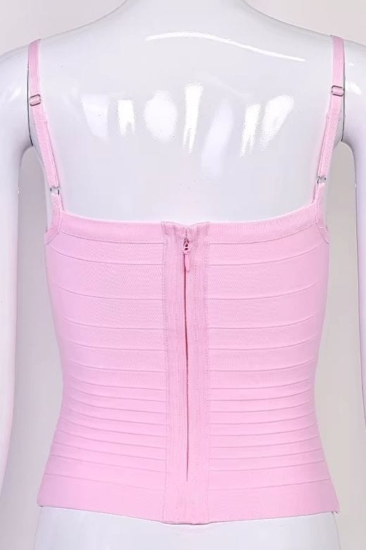 Scarlett Bandage Tank Top Dusty Pink