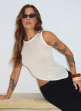 Genivieve Boucle Asymmetrical Top Ivory