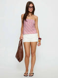 Elery Strapless Top Pink Stripe
