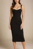 Heidi Bandage Midi Dress Classic Black