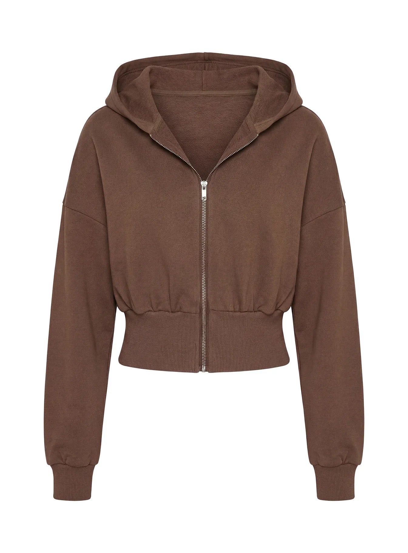 Daytime Cropped Blouson Hoodie Cocoa