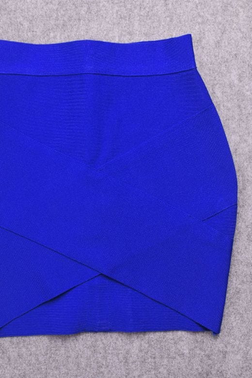 Jay High Waist Bandage Mini Skirt Royal Blue