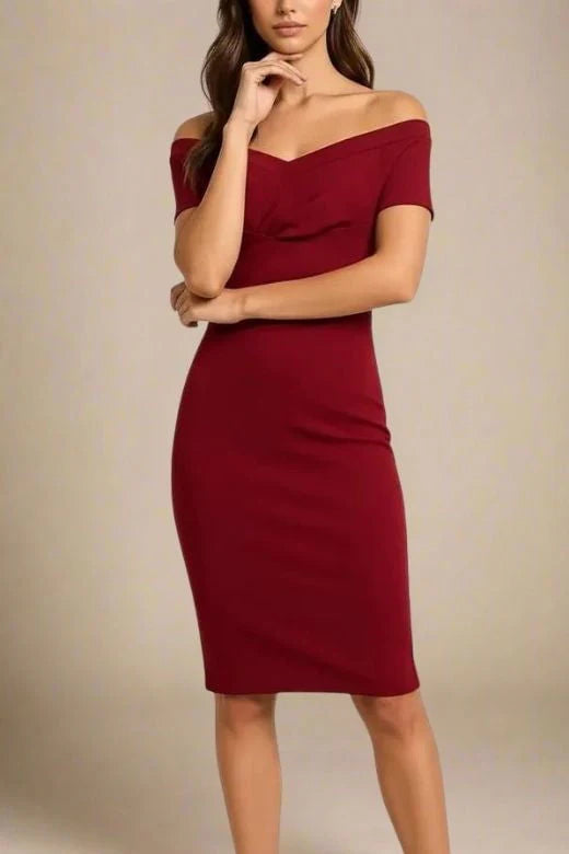 Bea Bandage Dress Red Wine