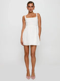 Cartmel Embroidered Mini Dress White