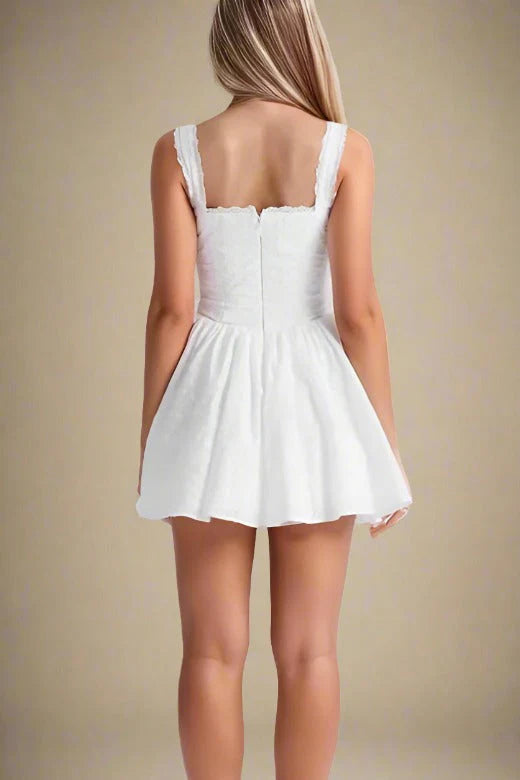 Mari Bodycon Mini Dress White Pearl Sale
