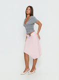Ismora Asymmetrical Midi Skirt Pink