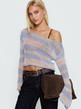 Cafe Pari Sweater Blue Stripe