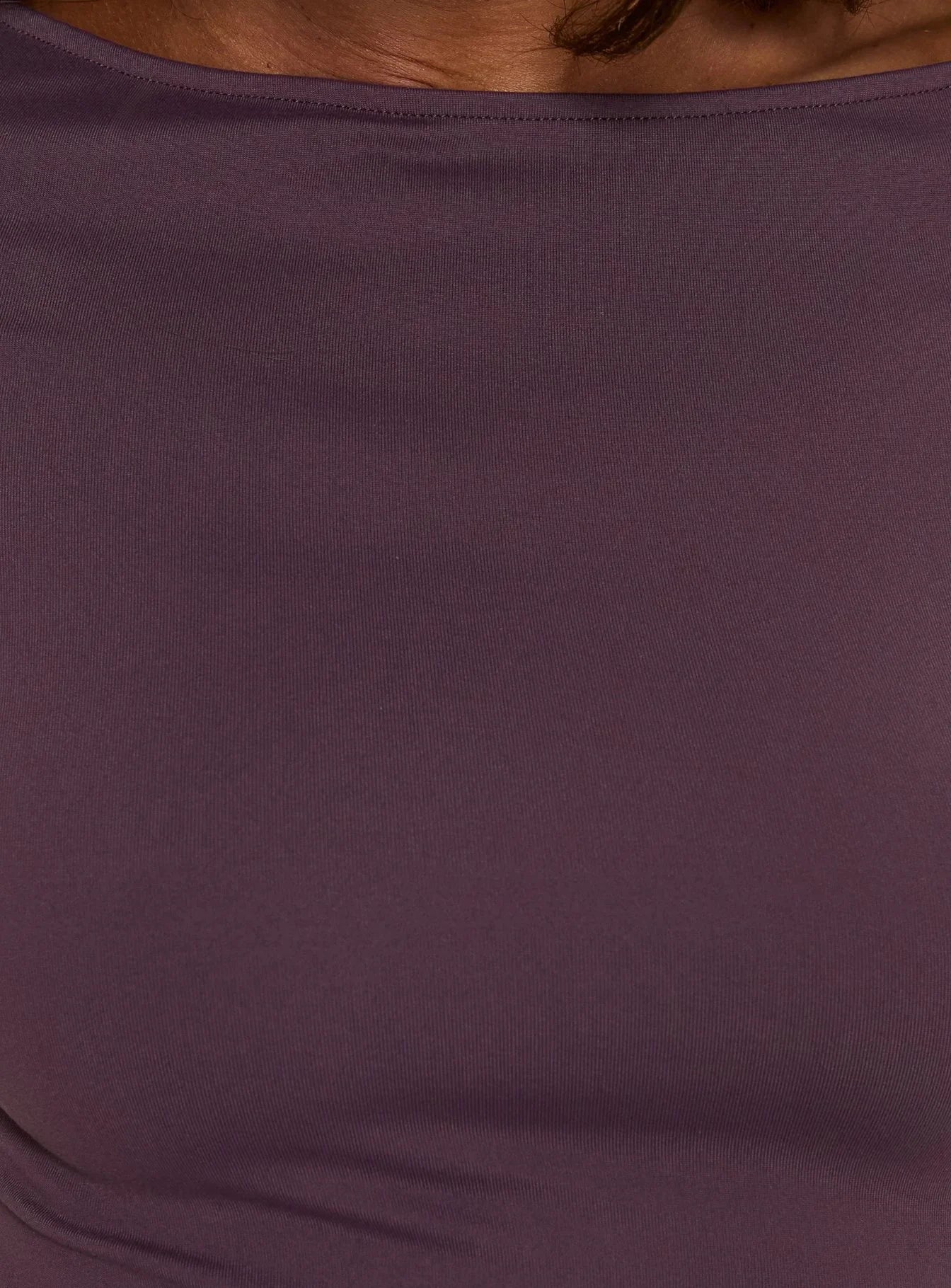 Daily Define Boatneck 3/4 Sleeve Top Aubergine