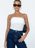 Makena Strapless Bodysuit White