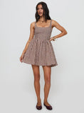 Cartmel Mini Dress Brown Pink