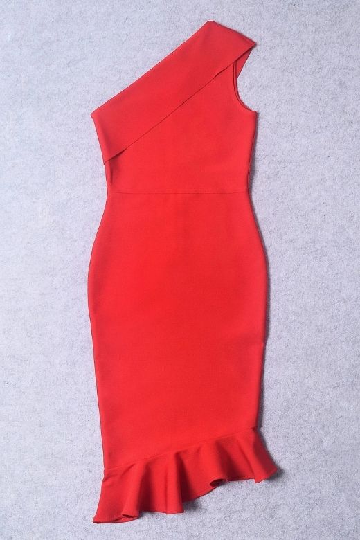 Avery Bandage Dress Lipstick Red
