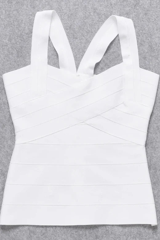 Jay Bandage Top White Pearl