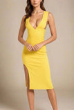 Pia Bandage Dress Sun Yellow