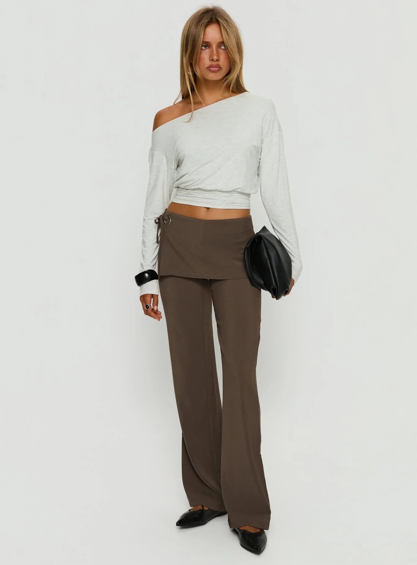 Elka Wrap Trousers Truffle