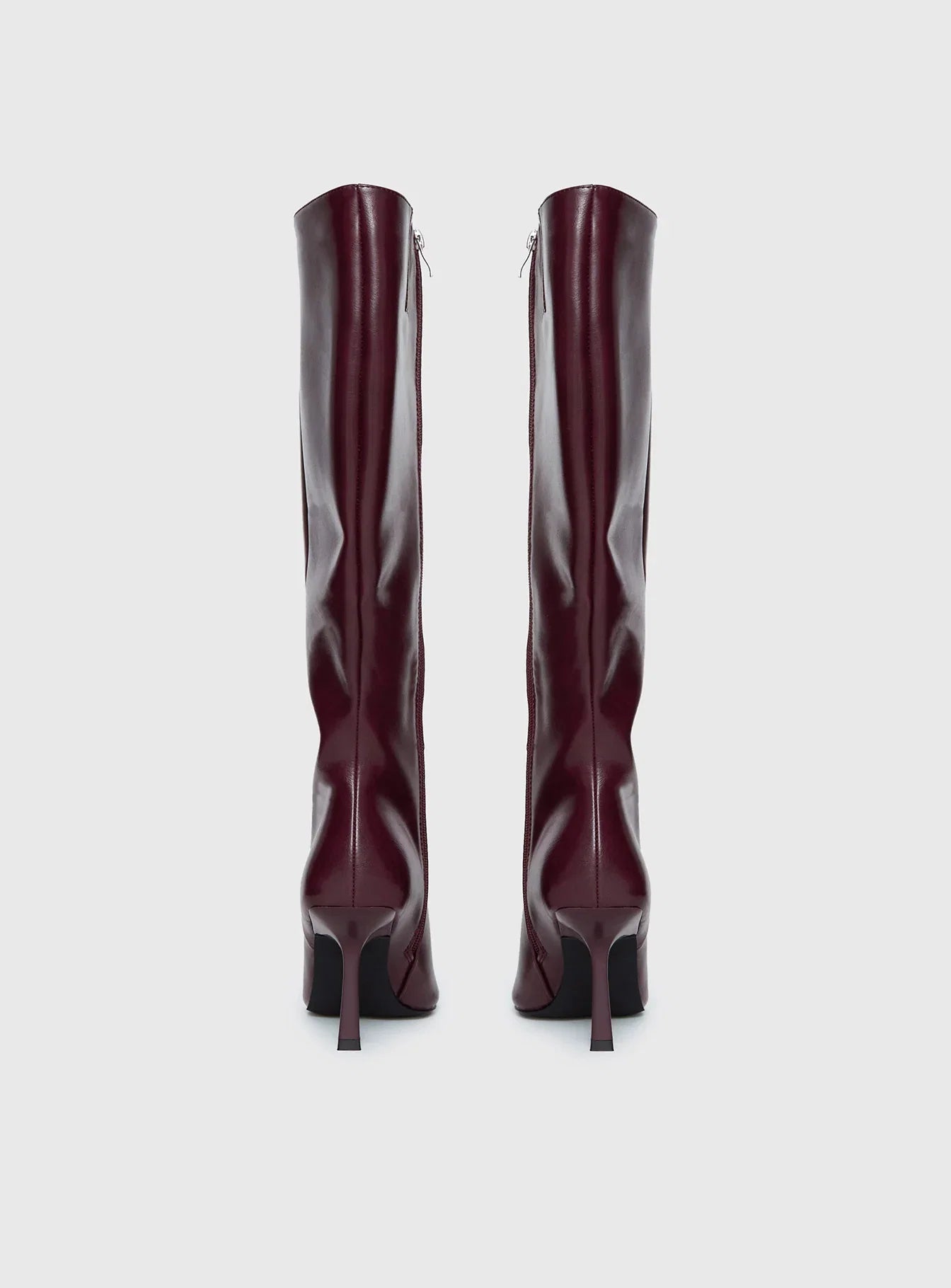 Harrie Knee High Boots Burgundy