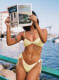 Patisserie Tie Side Bikini Bottoms Yellow
