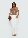 Damiana Cut Out Bodysuit Brown