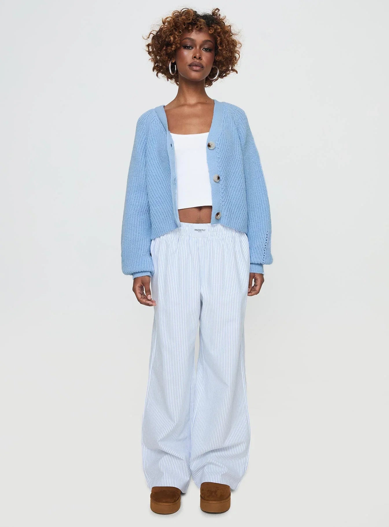 Leskie Cardigan Pale Blue