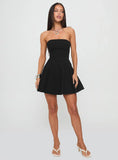Zavira Strapless Playsuit Black