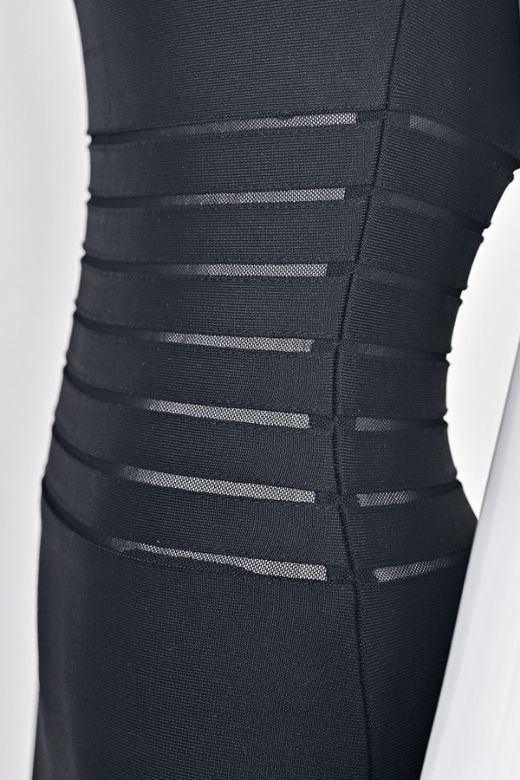 Abigail Bodycon Midi Dress Classic Black