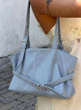 Sabyna Buckle Shoulder Bag Blue
