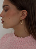 Rumie Oval Earrings Gold
